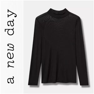 NWOT Mesh Mock Turtleneck
